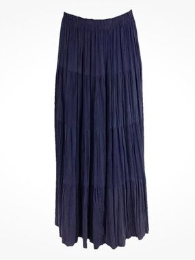 VTG On The Verge Sz M Maxi Broomstick Coastal Cowgirl Boho Western Skirt Blue